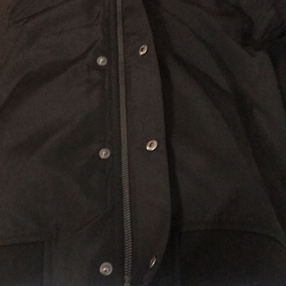 Ted Baker Black Tall Fit light weight Full Zip and Snap Bomber jacket size 4 - Picture 5 of 12
